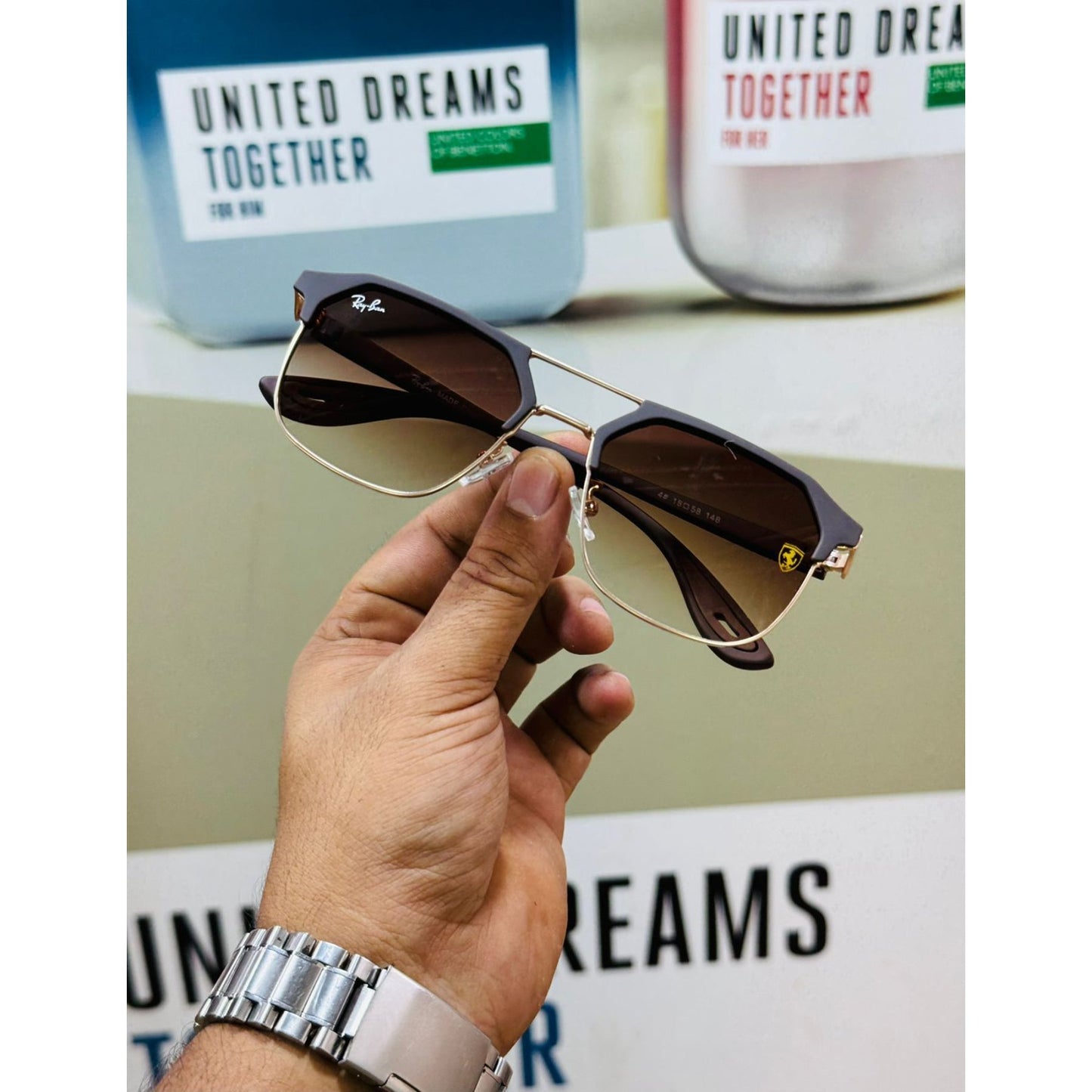 Ray Ban Fancy Sunglass For Daily Causal Evergreen UV Protected For Unisex