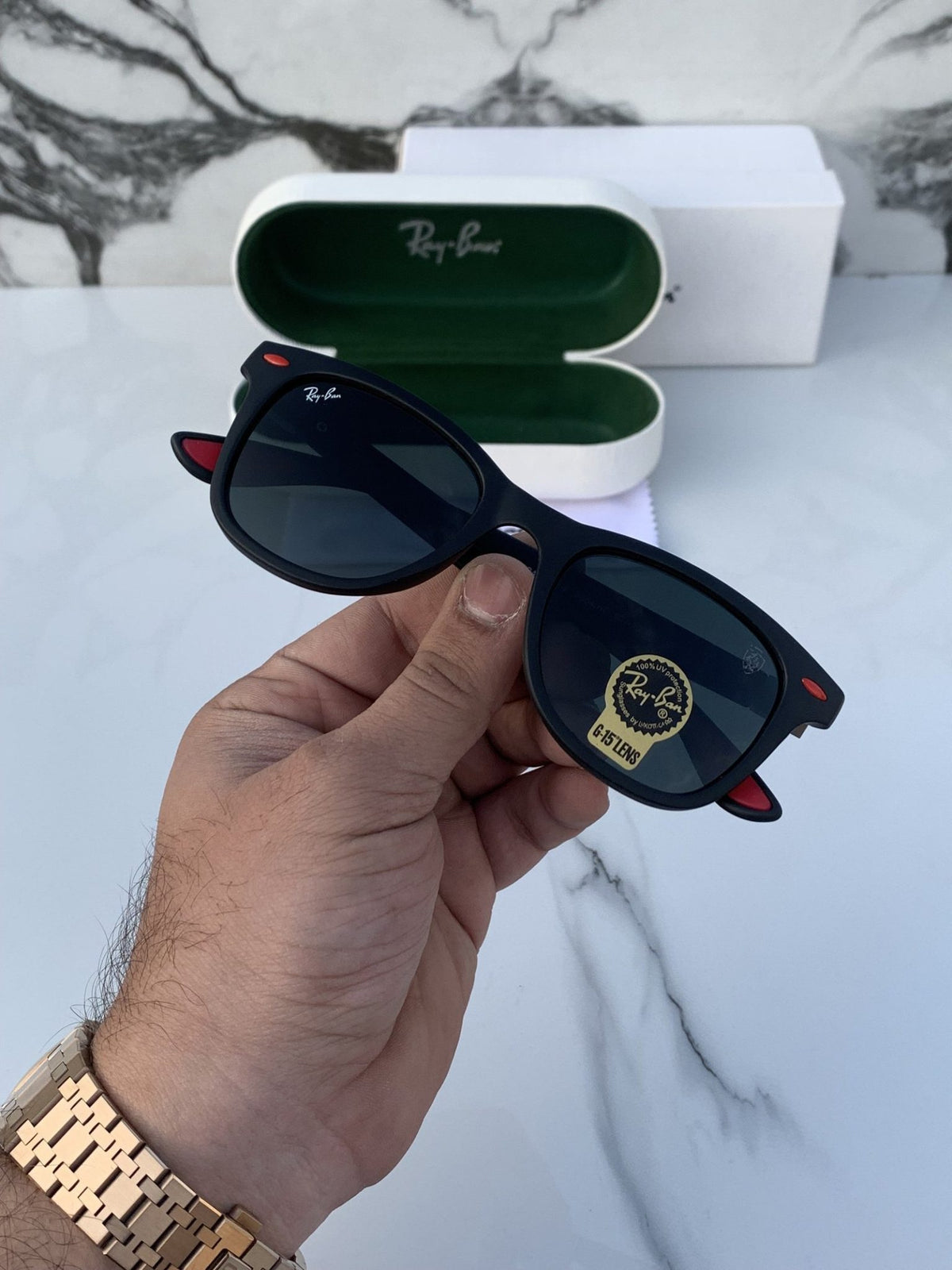 Ray Ban All Season Special Trending Slant Fashionable Sunlight Eye Protected Hot Favourite Sunglasses For Unisex.