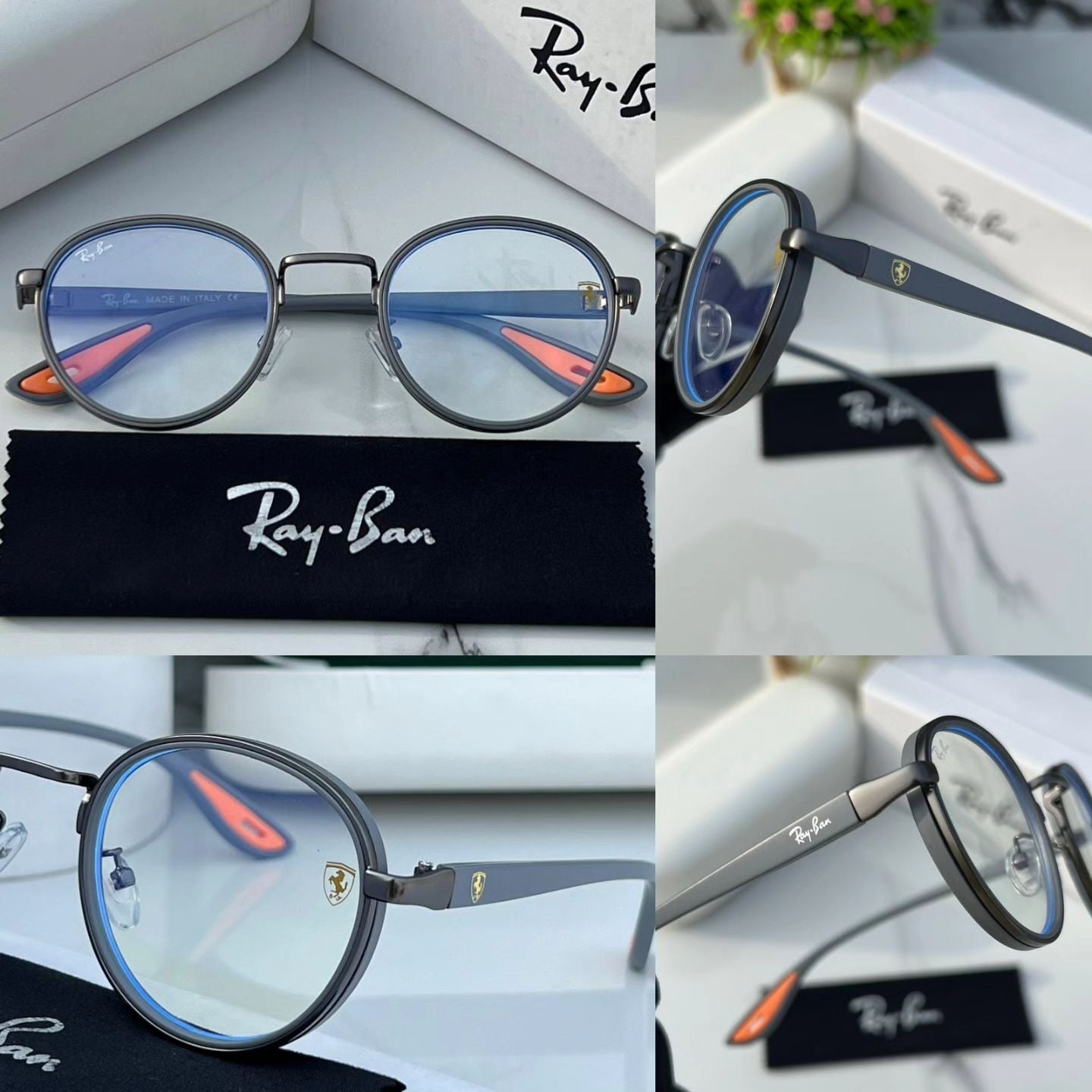 RAY-BAN Black &Round Panto Trendy Hot Favourite Wintage Sunglass For Unisex.