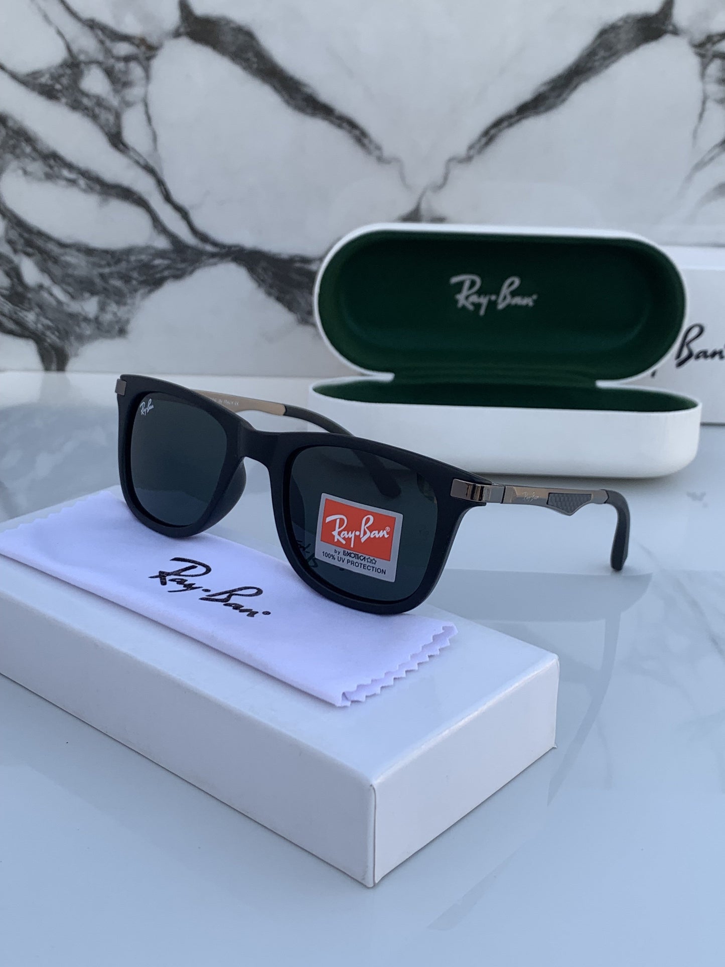 Ray Ban All Season Special Trending Slant  Fashionable Sunlight Eye Protected Hot Favourite Sunglasses For Unisex.