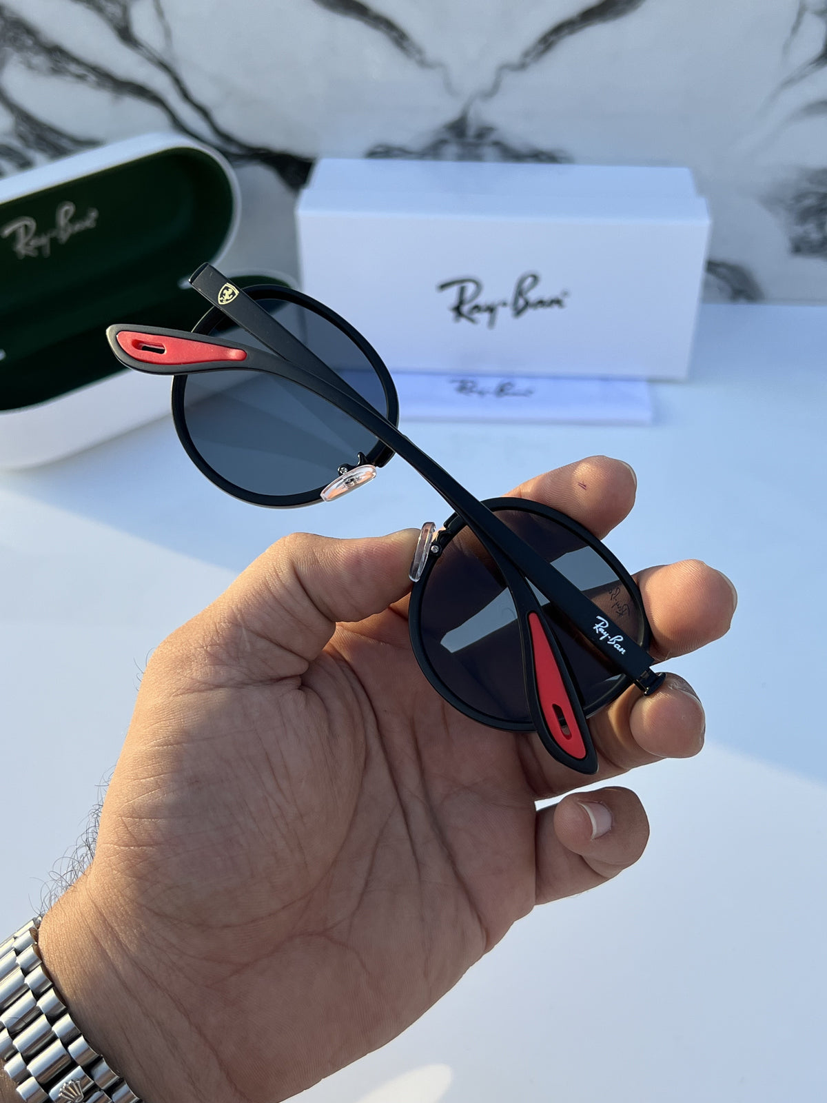 Ray Ban Fancy Sunglass For Daily Causal Evergreen UV Protected For Unisex