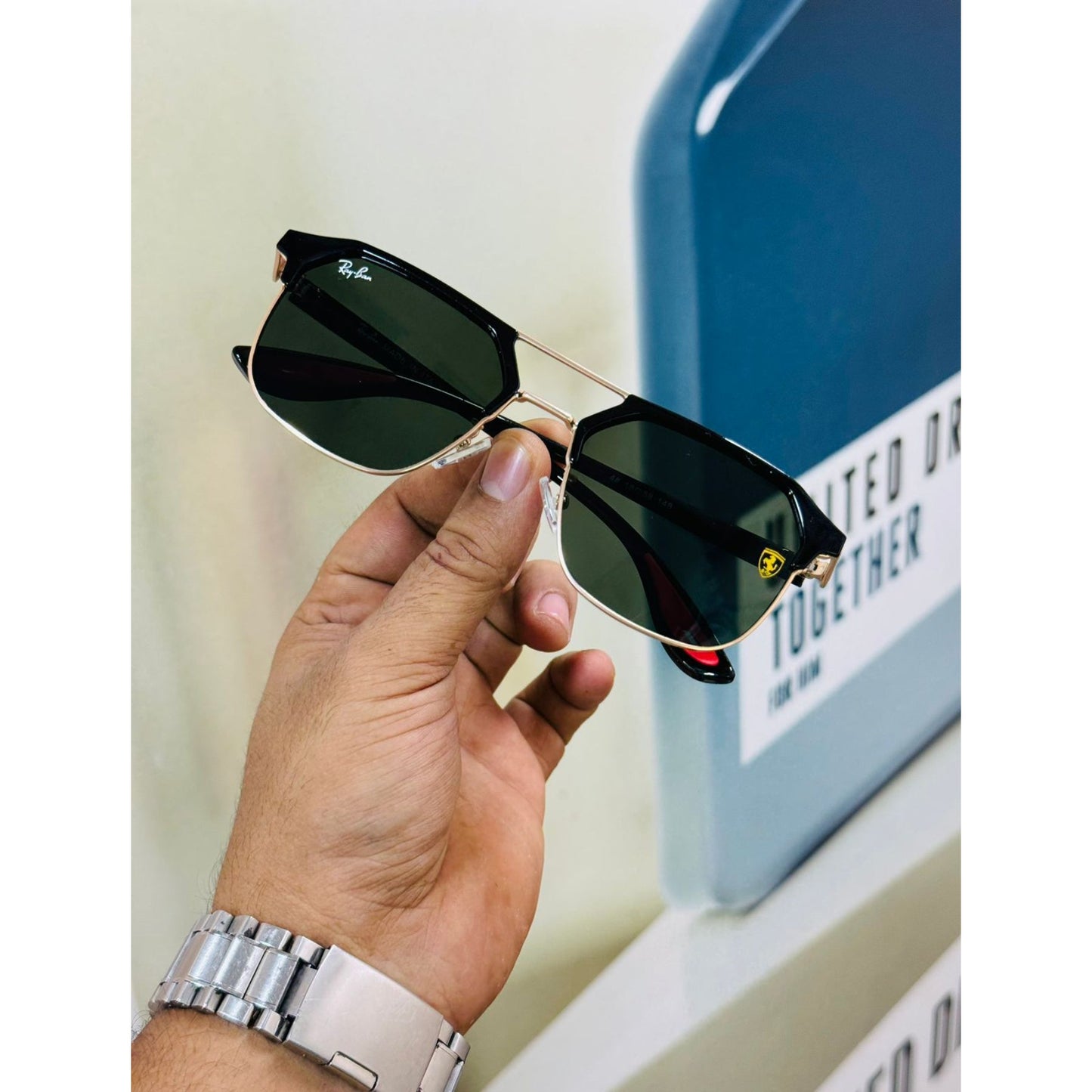 Ray Ban Fancy Sunglass For Daily Causal Evergreen UV Protected For Unisex